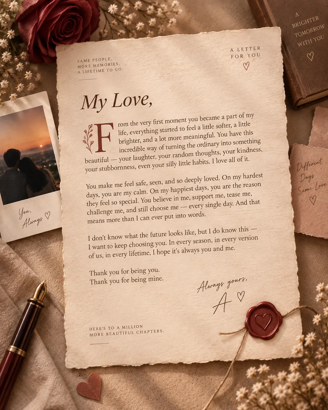 The Letter component preview